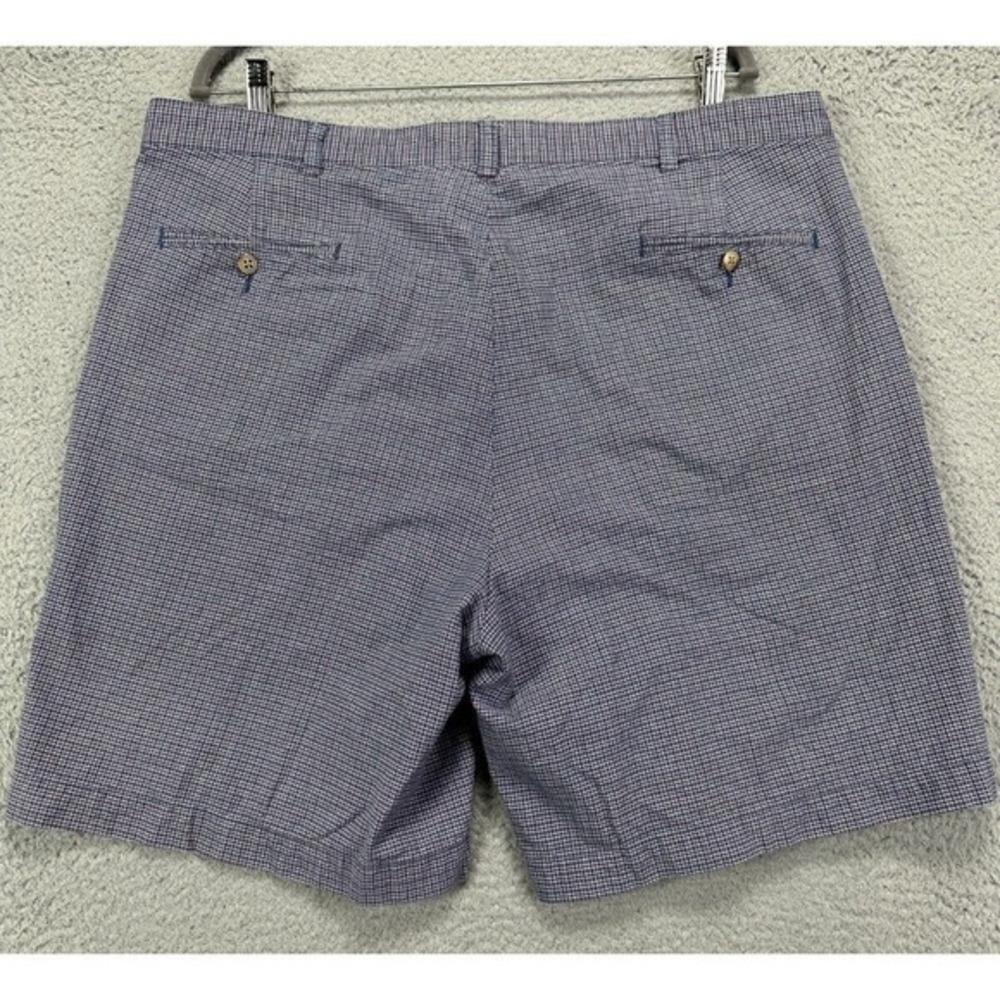 Ralph Lauren Khakis Shorts Mens 40 Blue Check Chino Casual